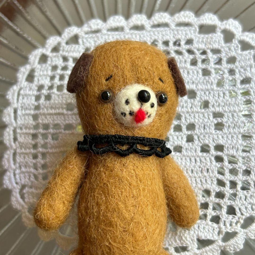 羊毛dollブローチ いぬ