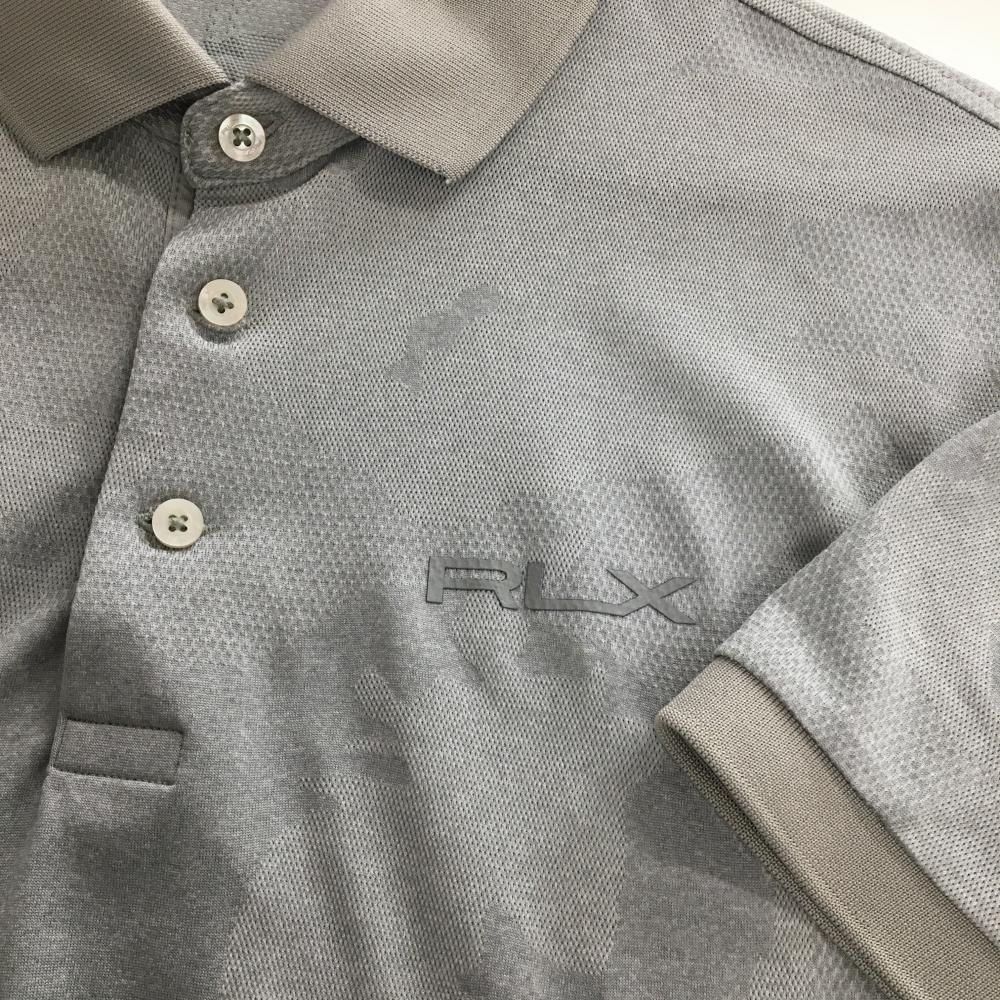 極美品 RLX ラルフローレン ゴルフ 半袖ポロシャツ カモフラ柄 グレー系迷彩 オンラインストア限定】 POLO RALPH LAUREN (ポロラルフローレン