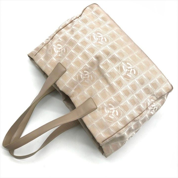 良品 CHANEL シャネル ハンド トート バッグ ニュートラベル ライン  