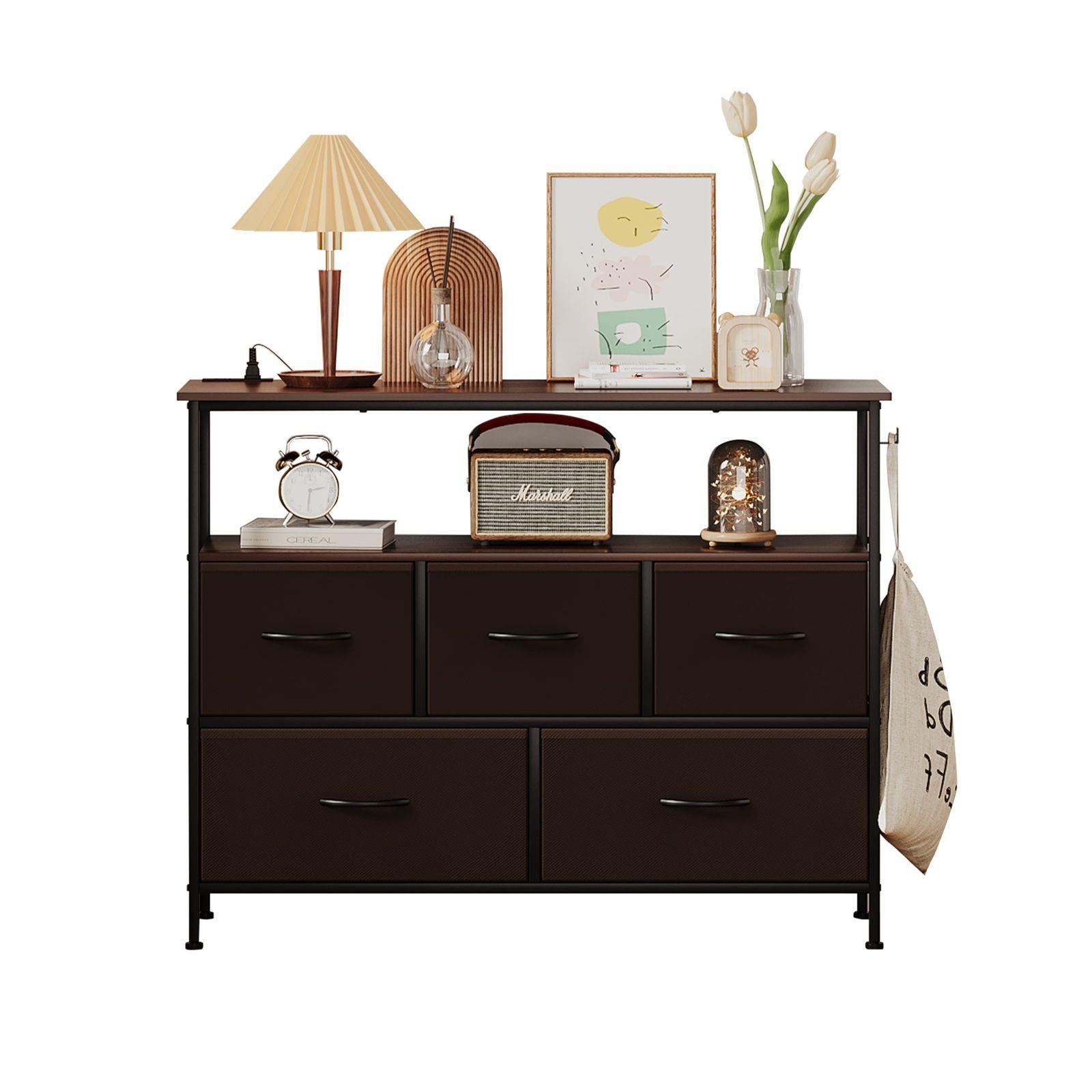 2杯の引き出し タンス 収納チェスト 収納ケース 日本ブランドノア のコンセント2個口