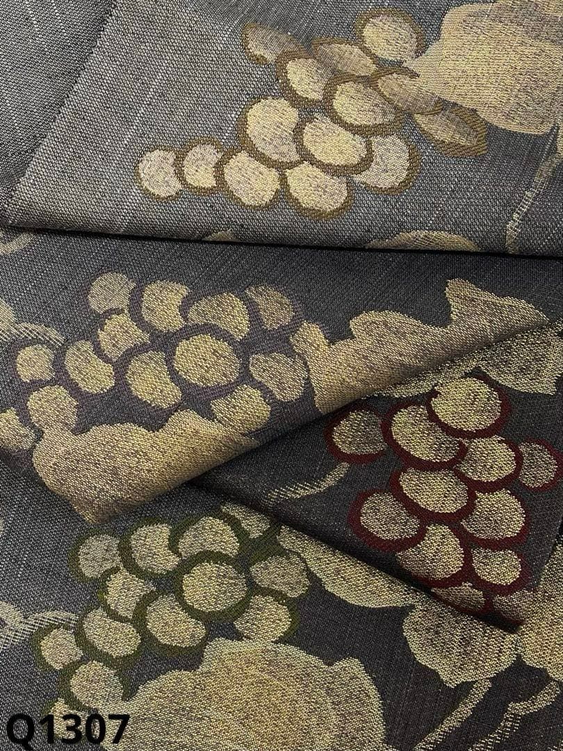 洒落袋帯 葡萄 織り 真綿 六通 Q1307 - メルカリ
