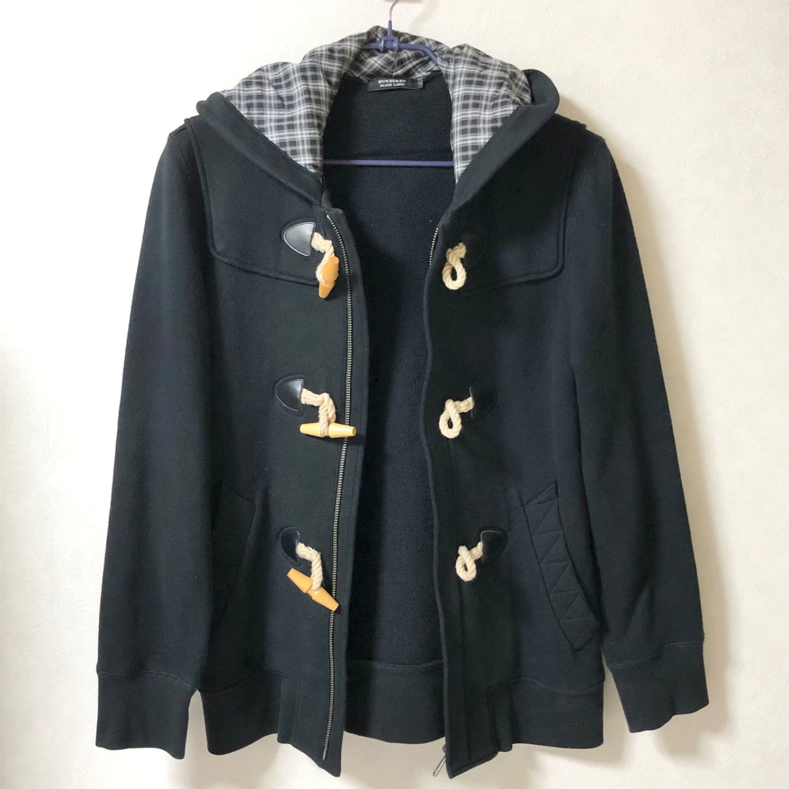 BURBERRY BLACK LABEL　ダッフルコート 　M メタルトグル バーバリーブラックレーベル ダッフルコート メンズM ロゴジップ