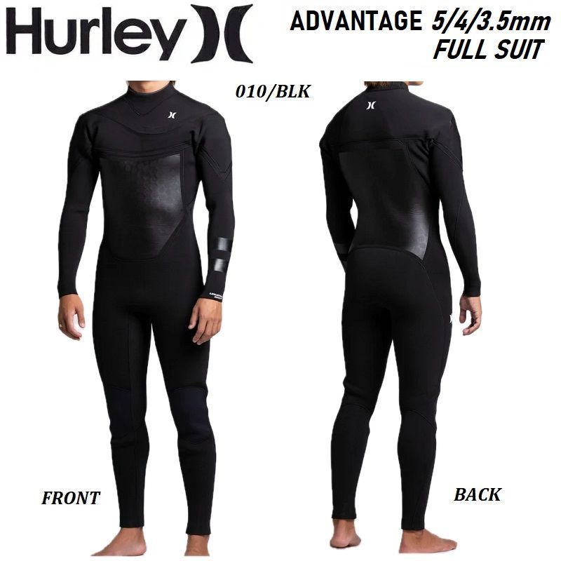 正規品 ジャパンフィット メンズ 2025 HURLEY WETSUITS 5mm セミドライ フルスーツ ハーレー ウェットスーツ ADVANTAGE 5 |4 | 3.5 mm FULL SUIT 010 BLK ブラック ラバー スキン JCV2506