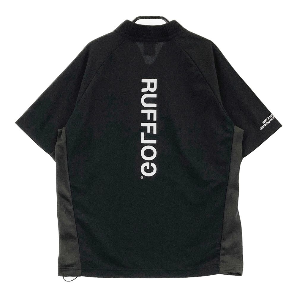 RUFFLOG ブラック モックネックシャツ S RUFFLOG ブラック モック