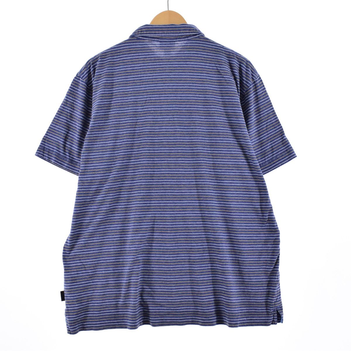 古着 17年製パタゴニア Patagonia ORGANIC COTTON オーガニックコットン 52776SP17 半袖 ボーダー ポロシャツ  メンズXL/eaa345686