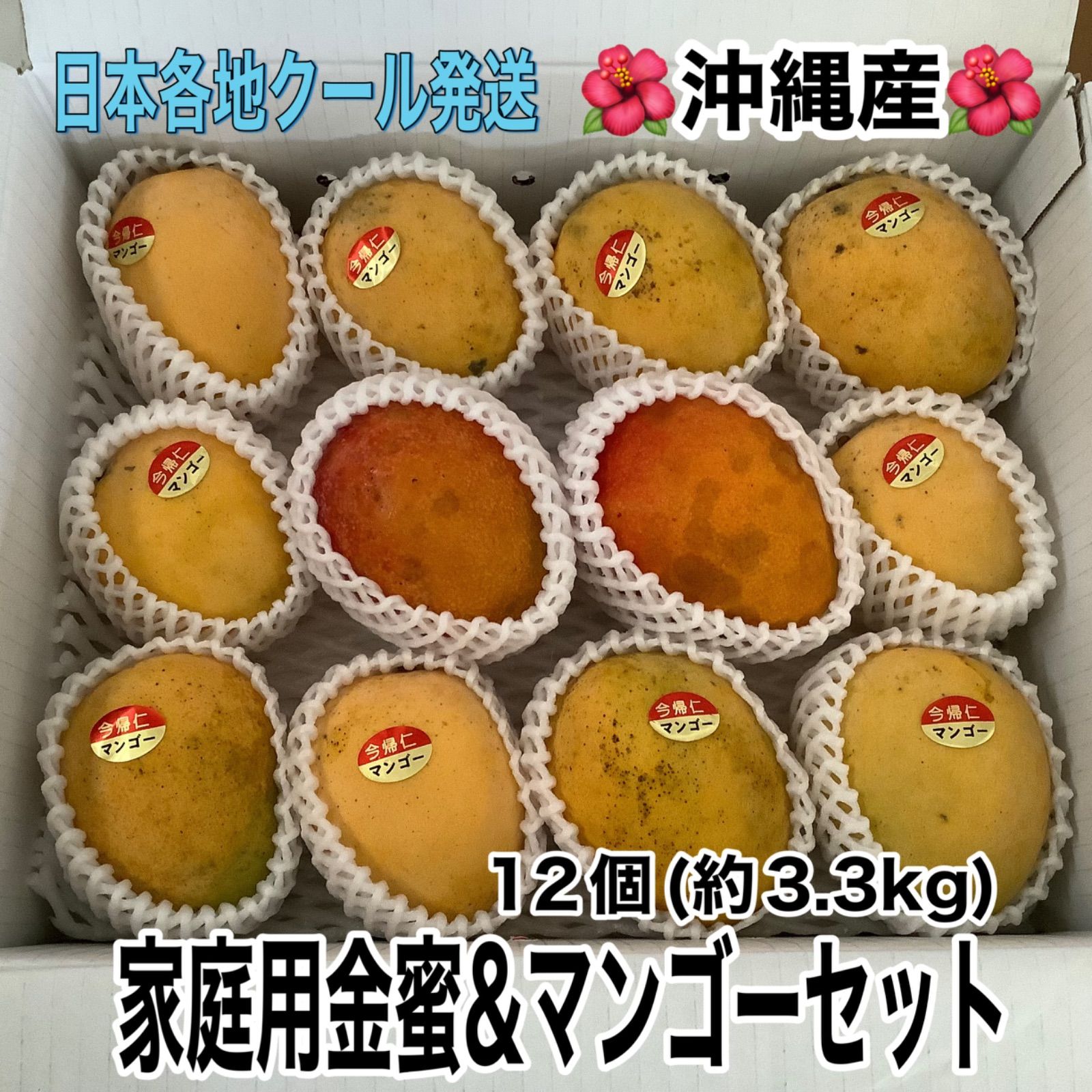 沖縄産おすすめ金蜜マンゴー 9個(約4.2kg)クール発送 沖縄産おすすめ金蜜マンゴー 9個(約4.2kg)クール発送 （沖縄産