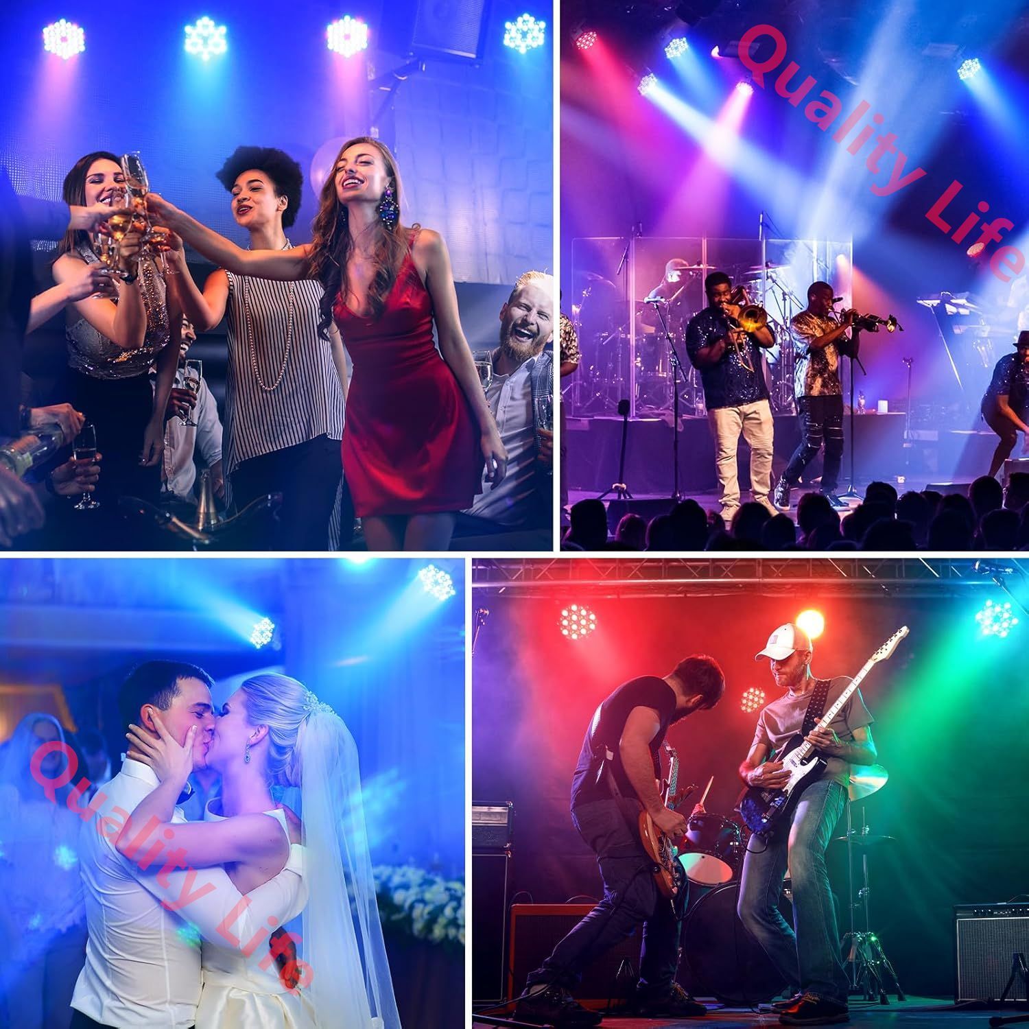 36LED RGB 舞台照明 ステージライト ビームスポットライト リモコン付き DMX制御 音声起動 アクティビティライト ステージ照明 パーライト ステージパフォーマンス ミラーボール ディスコ ホームパーティー 誕生日パーティー バー カラオケ 4個 NEXPOTALLINN_EU