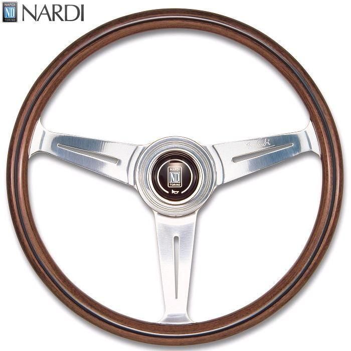 NARDI N100 ウッドandポリッシュスポーク ステアリング 径330mm ホーンボタン ホーリング付