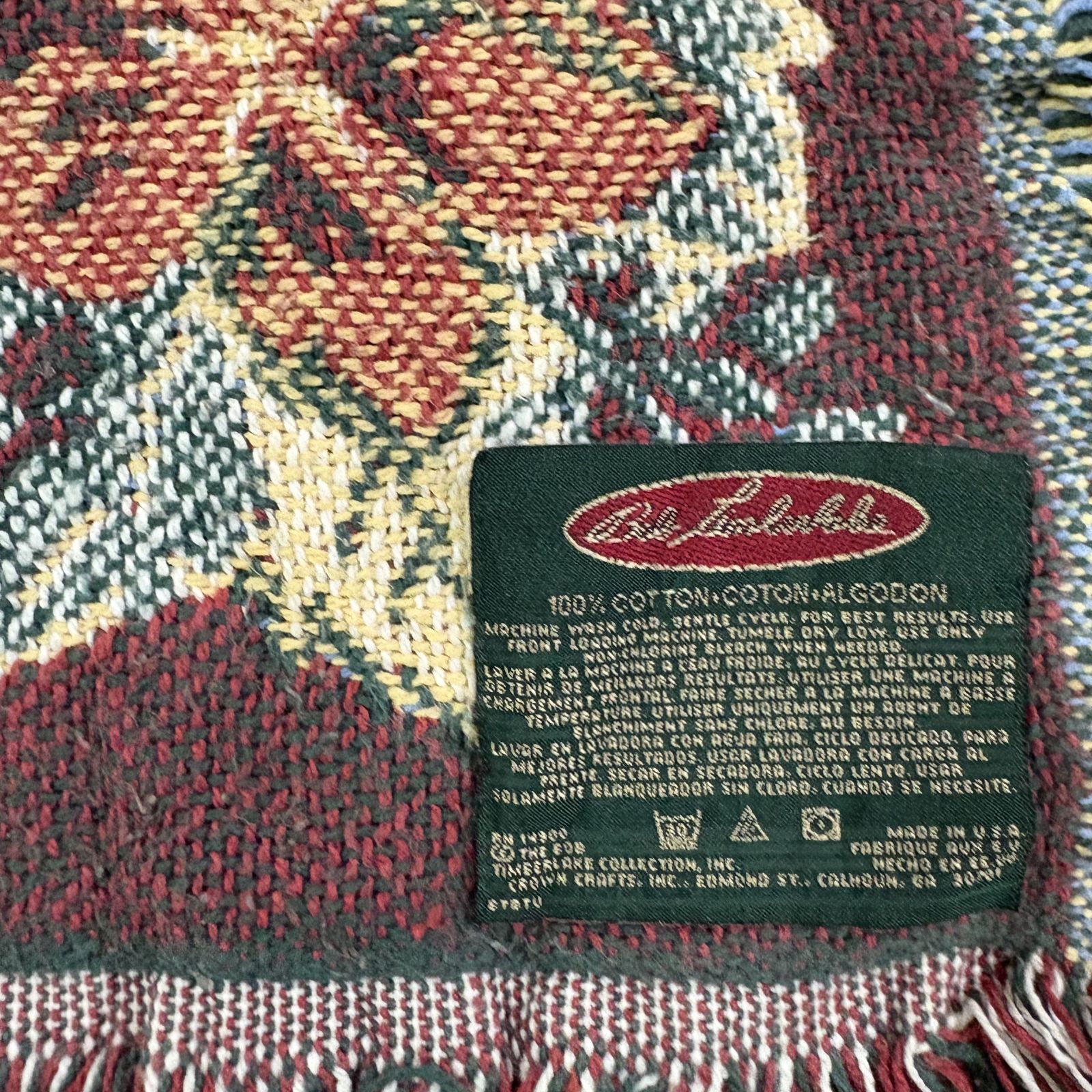 古着 Special ビンテージ 70s グラニー ブランケット バタフライ 蝶