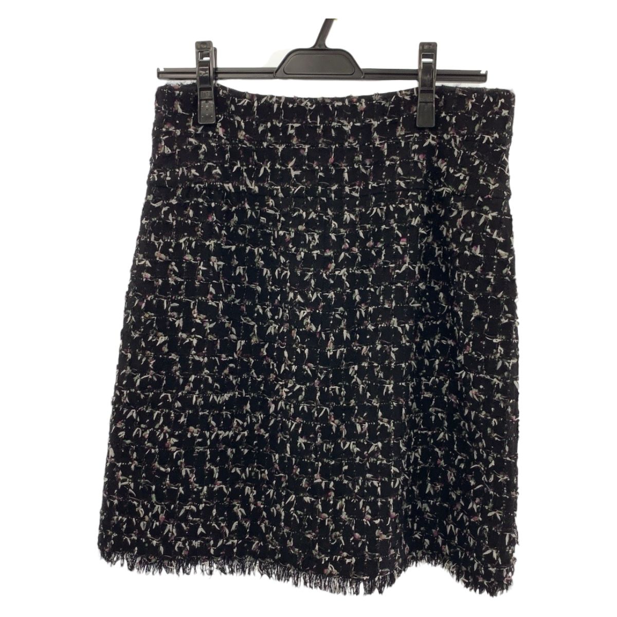 CHANEL シャネル ツイード ココマーク サイズ38 ブラック 黒 ピンク ブラック金具 ウール P29310V19329 スカート レディース 505337
