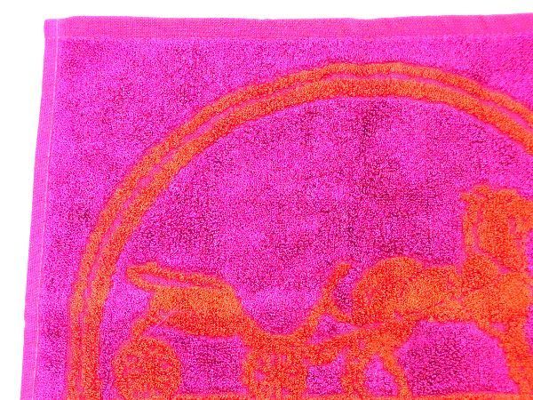 □極美品□ HERMES エルメス シルク×コットン ハンドタオル