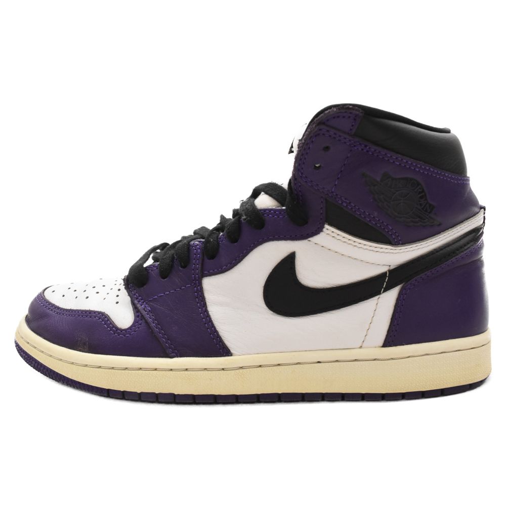 NIKE (ナイキ) AIR JORDAN 1 RETRO HIGH OG COURT PURPLE エアジョーダン1 レトロ ハイ コート パープル  ハイカットスニーカー US9.5/27.5cm 555088-500 - メルカリ