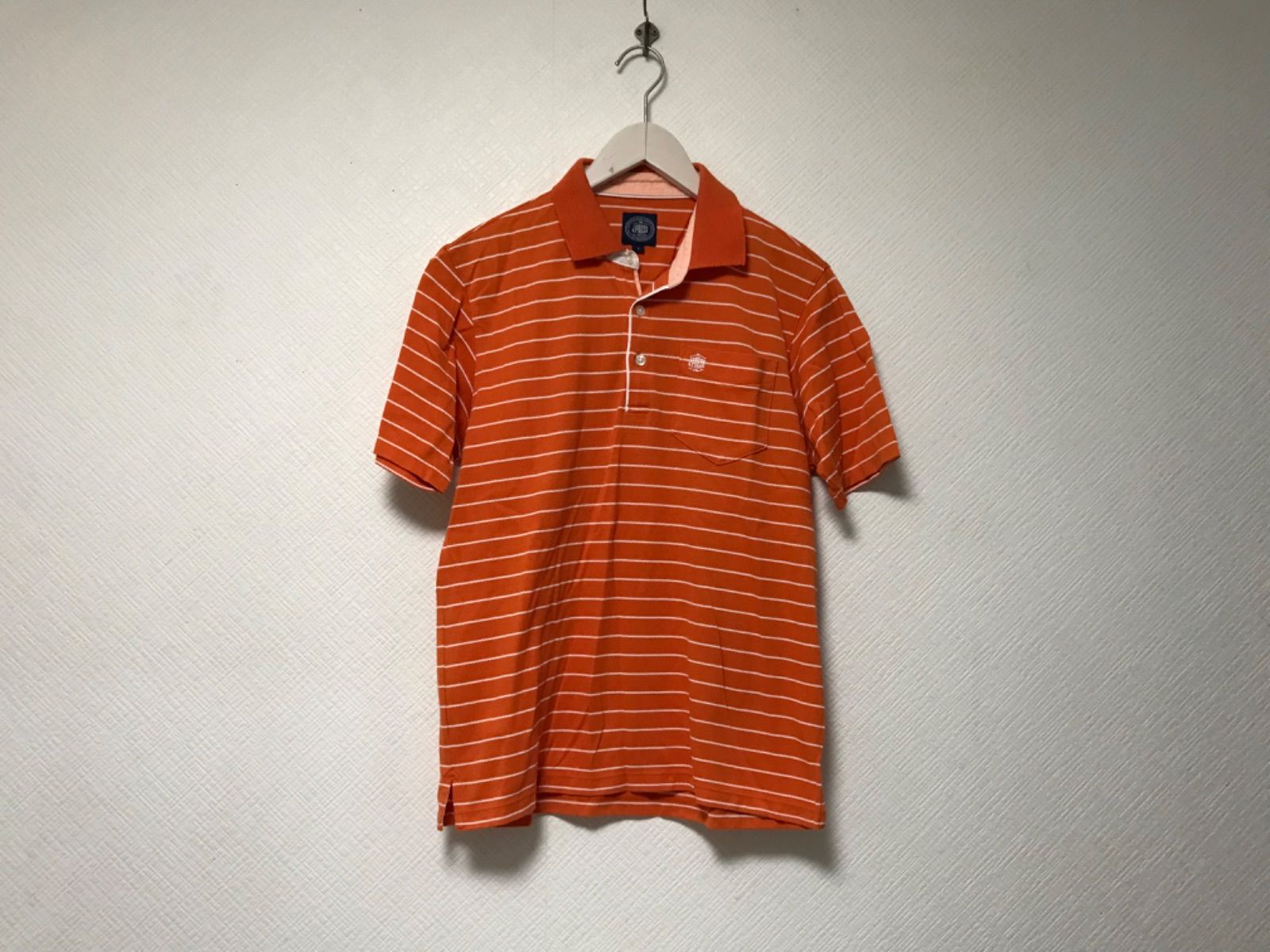 本物ジェイプレスJPRESSコットンロゴ刺繍ポケットボーダー柄半袖