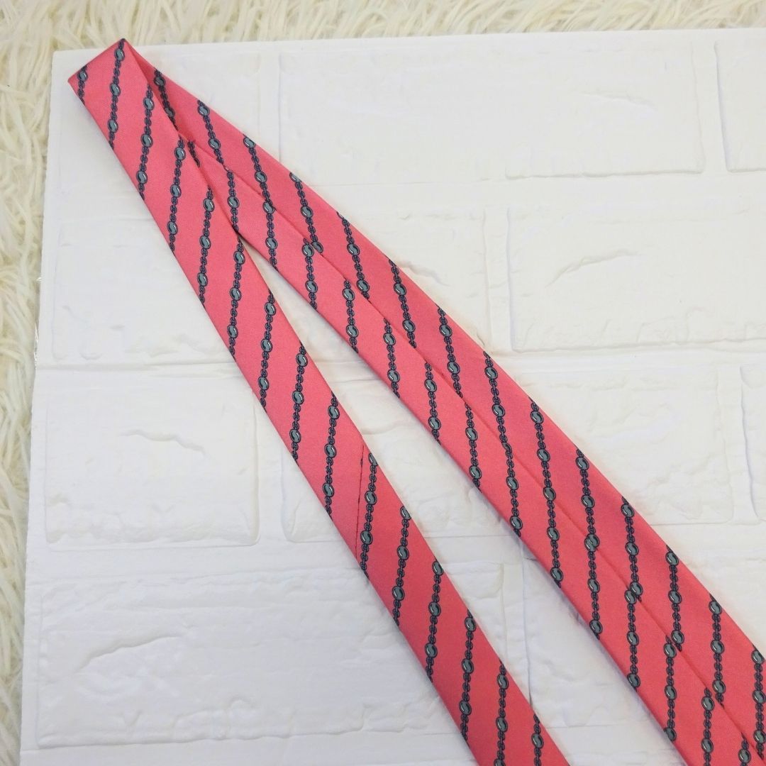 【美品】エルメス ネクタイ H柄 幾何学模様 ハイブランド 高級シルク ピンク エルメス シルク ネクタイ ピンク 幾何学模様 - メルカリ