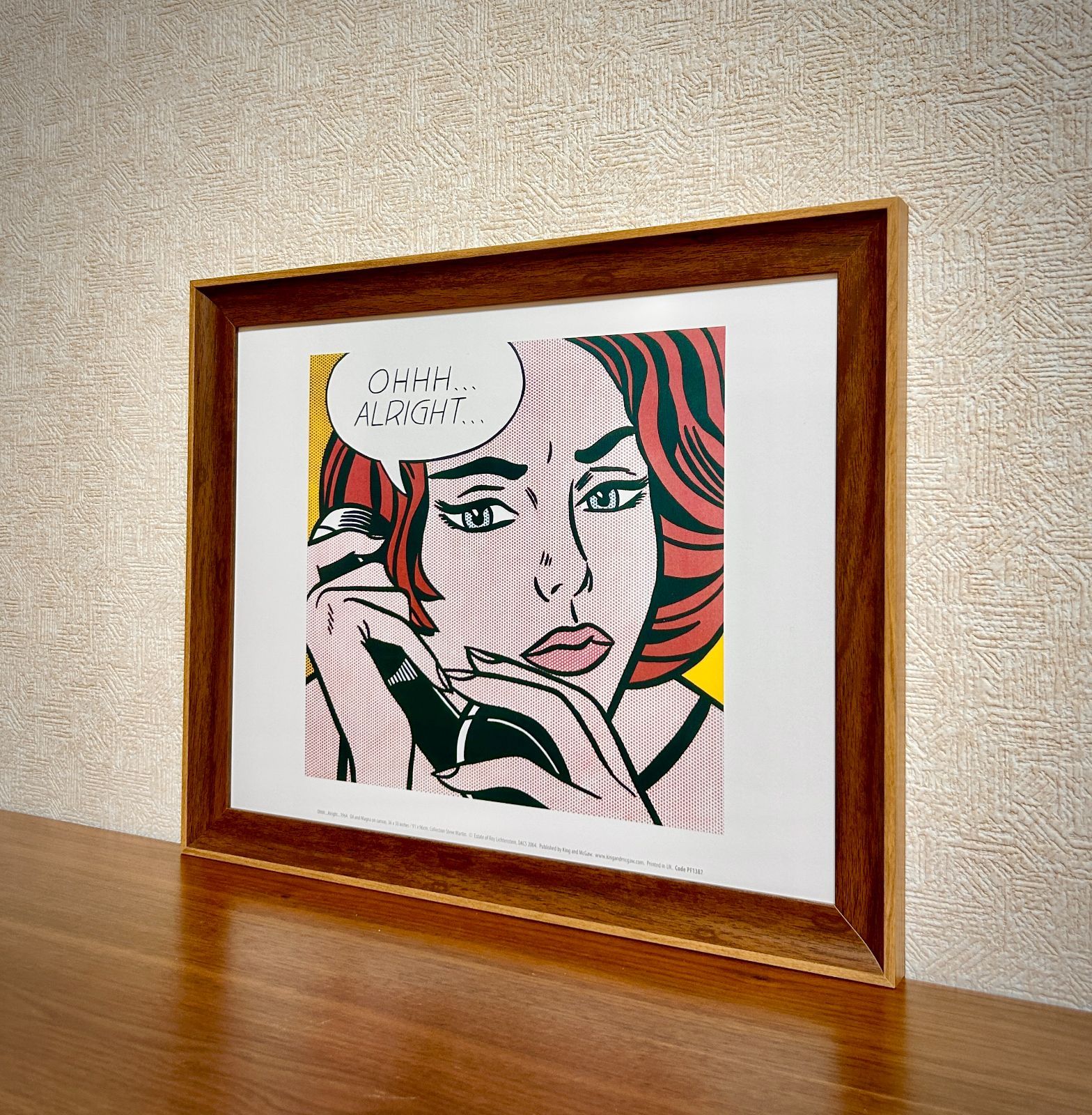 額装品/Aloha1993/ロイ リキテンスタイン/インテリア/アート/ポスター art of the sixties - roy lichtenstein. the aloha poster 1993