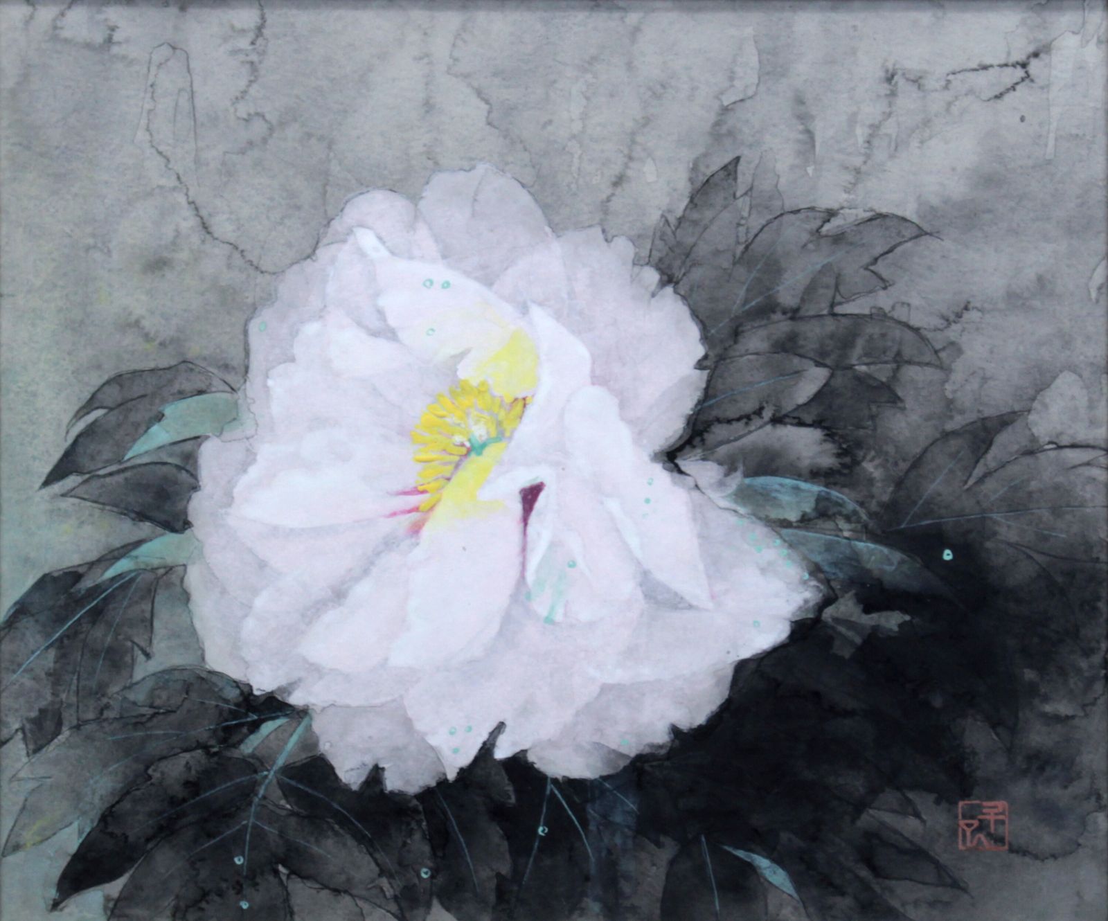 川村斗己『白牡丹』日本画 絵画 川村斗己『白牡丹』日本画 絵画 - メルカリ