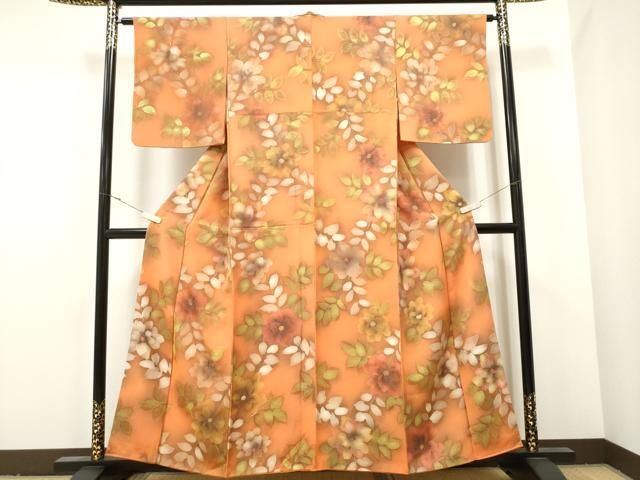 【あい花づくし 正絹 小紋】 平和屋着物▽上質な小紋 単衣 小花柄 正絹 逸品 CAAP5523ut 平和屋