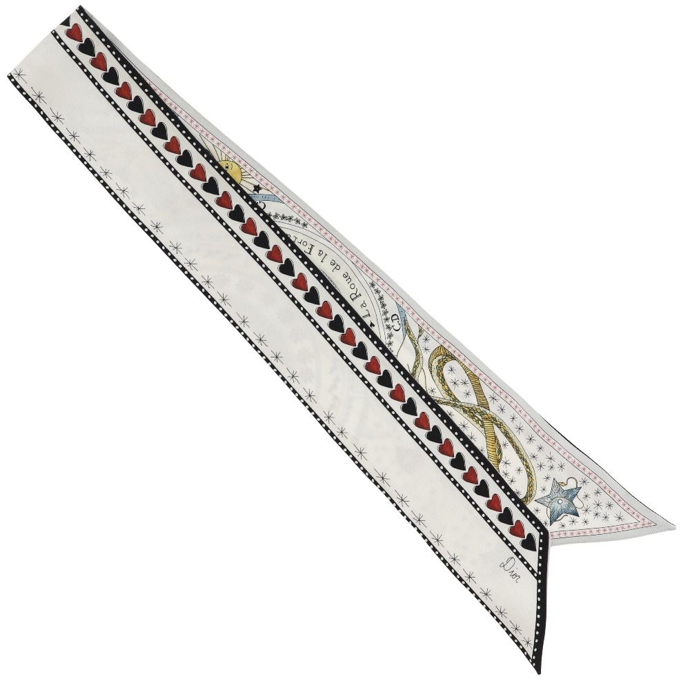 Dior】クリスチャンディオール ミッツァ 運命の輪 リボンスカーフ  