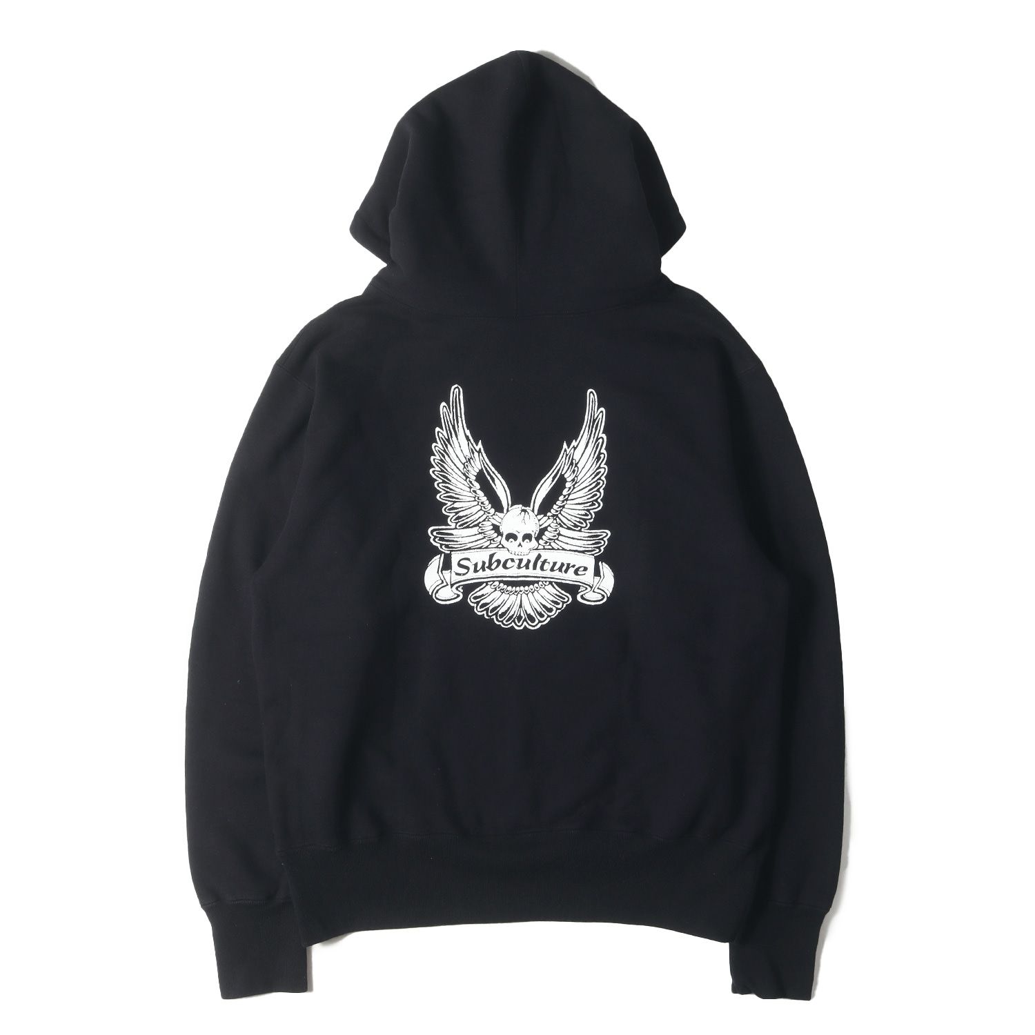 Subculture サブカルチャー パーカー ブラック 黒 サイズ:2 | 24SS スカルウイング スウェットパーカー (SKULL WING HOODIE) | トップス フーディー プルオーバー【メンズ】【中古】【美品】【K4610】 美品】Subculture サブカルチャー パーカー ブラック 黒 サイズ:2