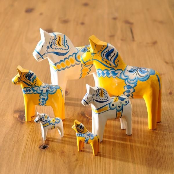 ダーラナホース 15cm スウェーデンホワイト Grannas グラナス