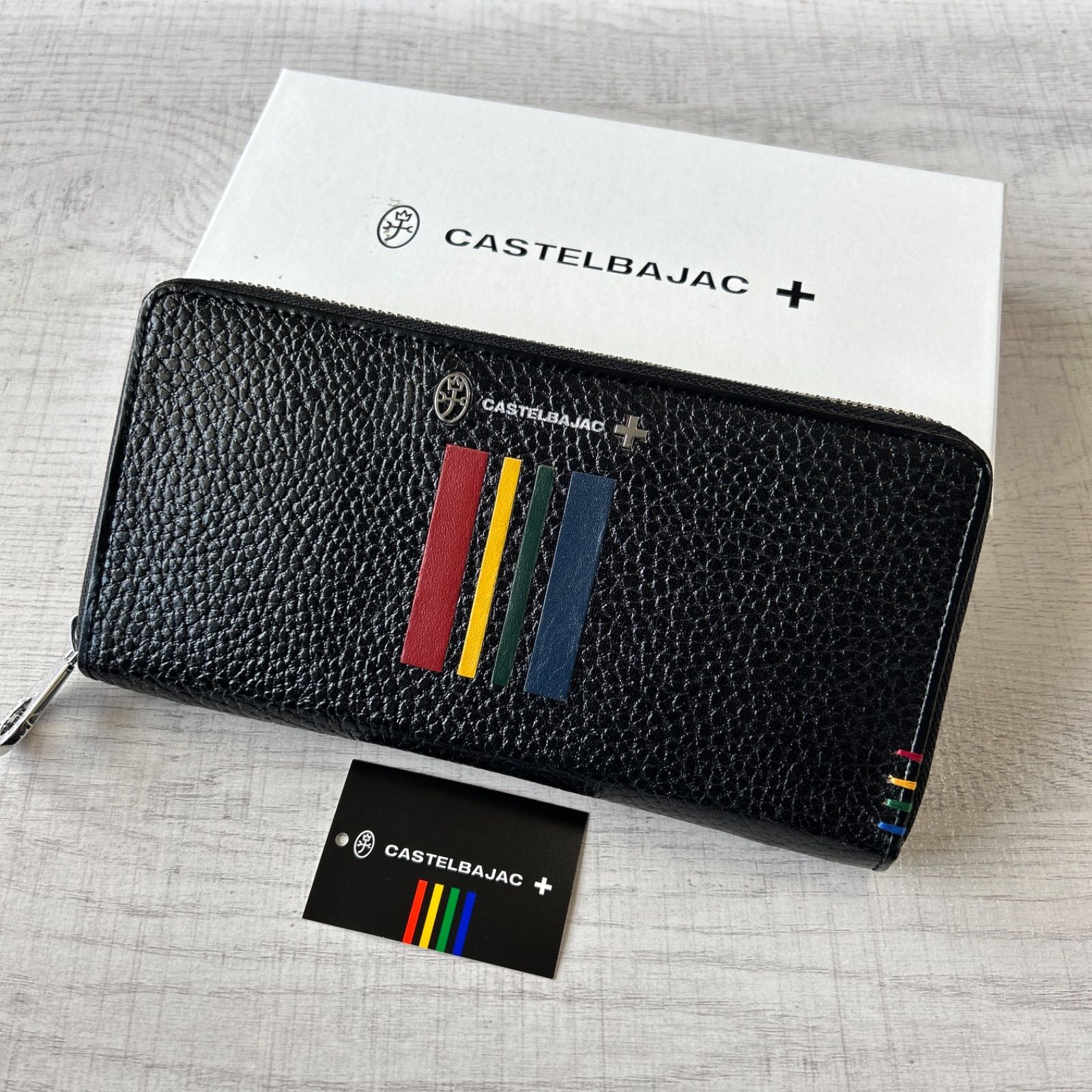 CASTELBAJAC クアトロ クロ ラウンドファスナー 長財布 牛革 イタリアンレザー 定価¥20900