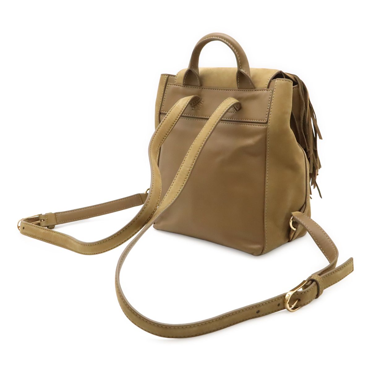 美品＊トリーバーチ リュック ゴールドロゴ TORY BURCH トリー バーチ トリーバーチ ロゴ バックパック