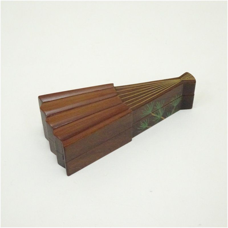 弥三郎造 高野旗 神代杉扇面香合 共箱 茶道具 茶道 香道 香道具 おしゃれ かわいい アンティーク インテリア 骨董 茶器 お香入れ 3月 11月 春秋