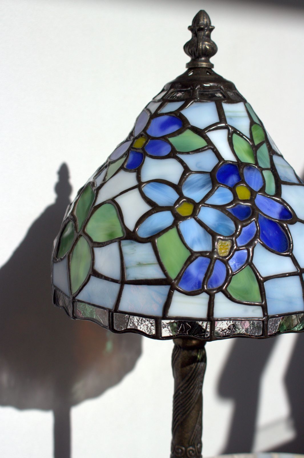 ステンドグラス ランプ アップルブロッサム（シルバー仕上げ）