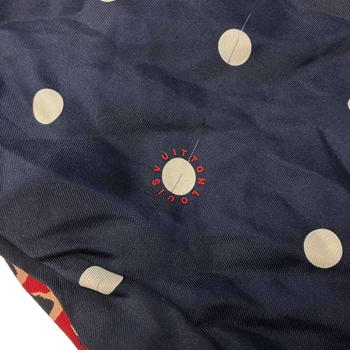 ルイヴィトン　レオパード　ドット　スヌード LOUIS VUITTON ルイヴィトン レオパードドットフラワーシルクスヌード