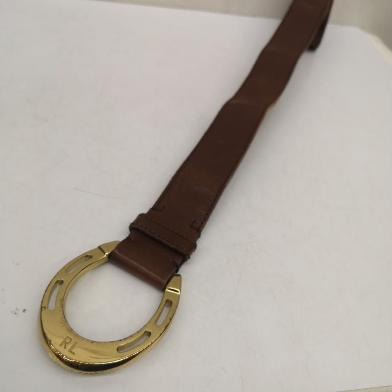 『ラルフローレン』レザー 蹄鉄バックル ベルト RALPH LAUREN RL67 ラルフ ローレン 馬蹄 蹄鉄型バックルベルト