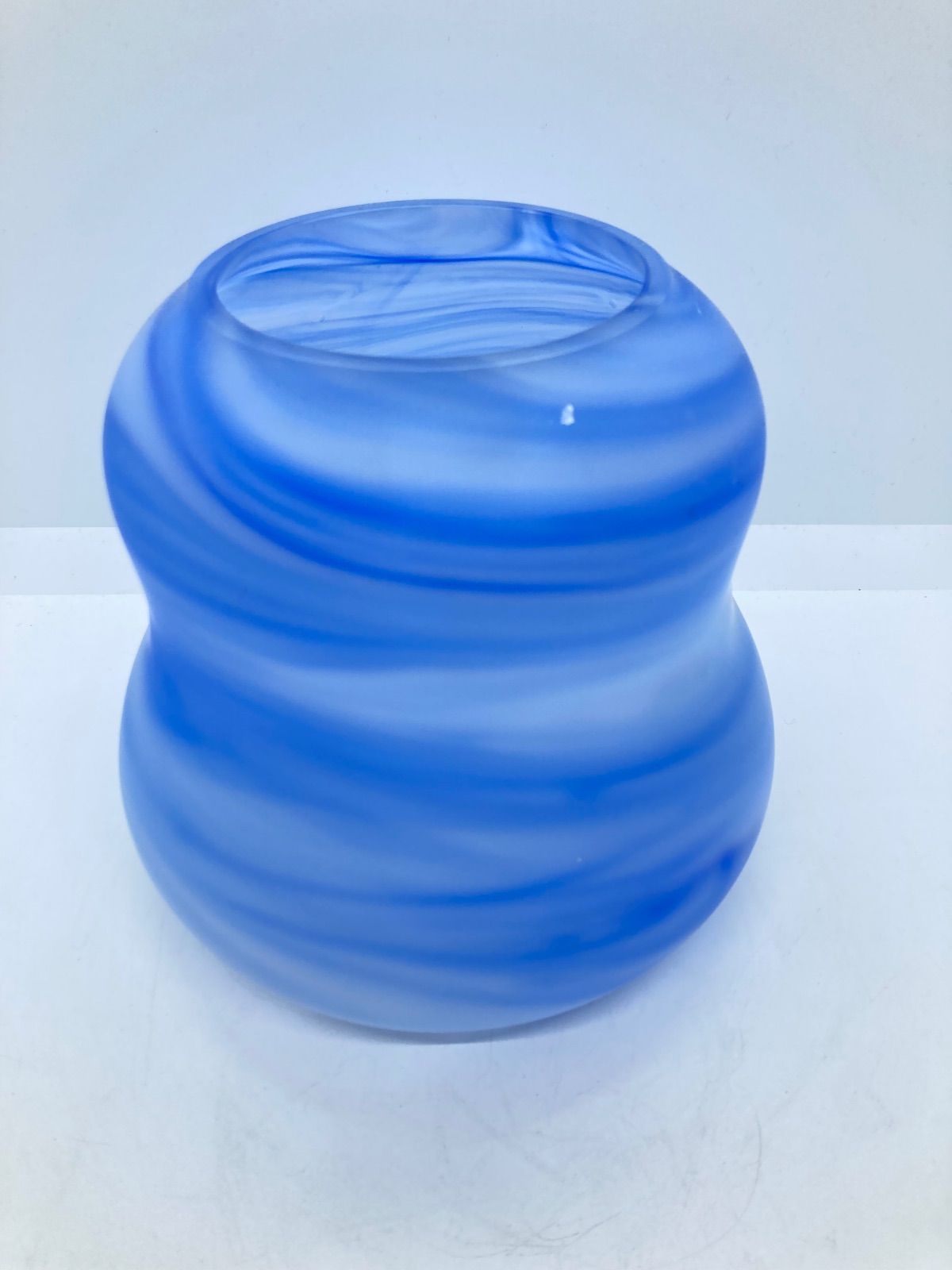 新品】月夜野工房 ガラス 花瓶 入れ物 花器 青 コレクション ブルー