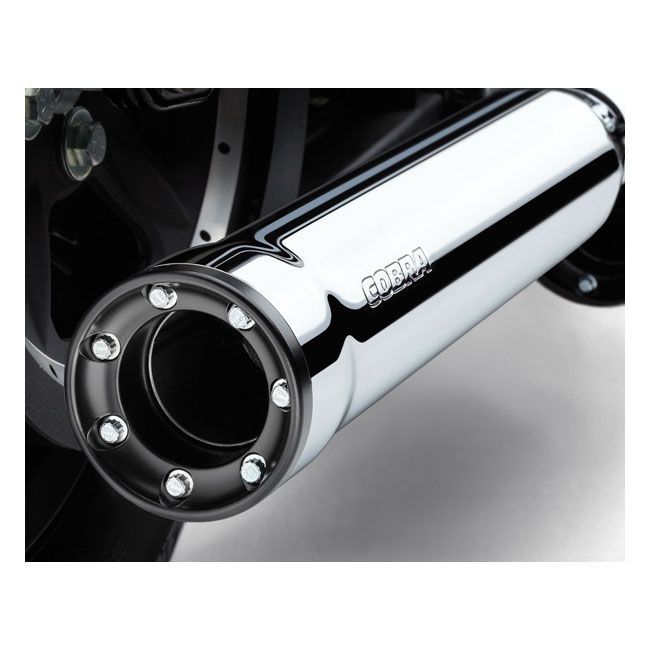 COBRA 3 RPT Race Pro slip-on mufflers. Chrome | 915900