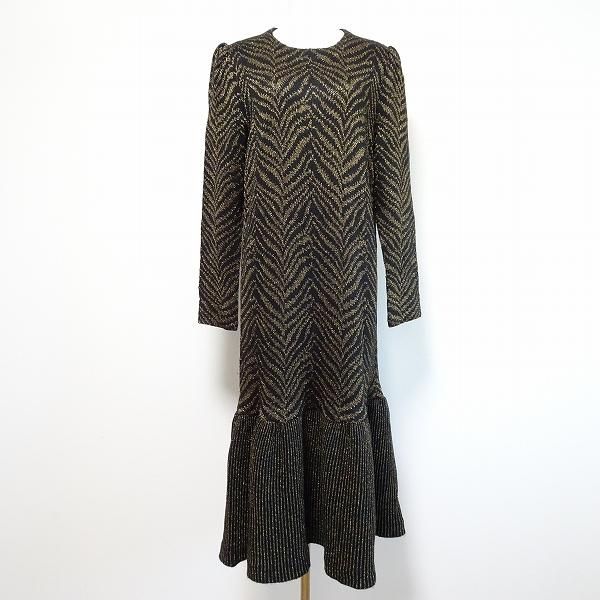 wnc サイトウトヨコ 斉藤都世子 ワンピース 黒 ゴールド ニット ラメ