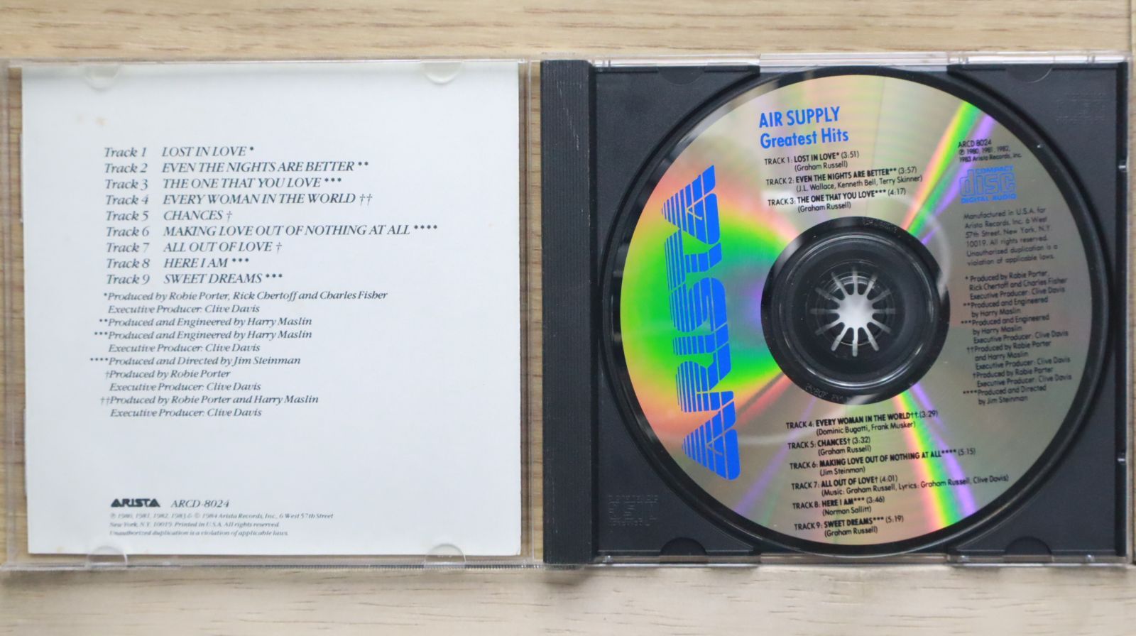 中古CD☆エア・サプライ/Air Supply□ Greatest Hits 【ARCD8024