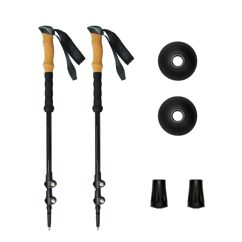 DEER LAND登山 トレッキングポール 2本セットウォーキングポール 軽量 登山用品 航空アルミ製 山登り杖 伸縮 炭素繊維です 収納時 67センチメートル 使用時 135センチメートル 重量 285グラム 0