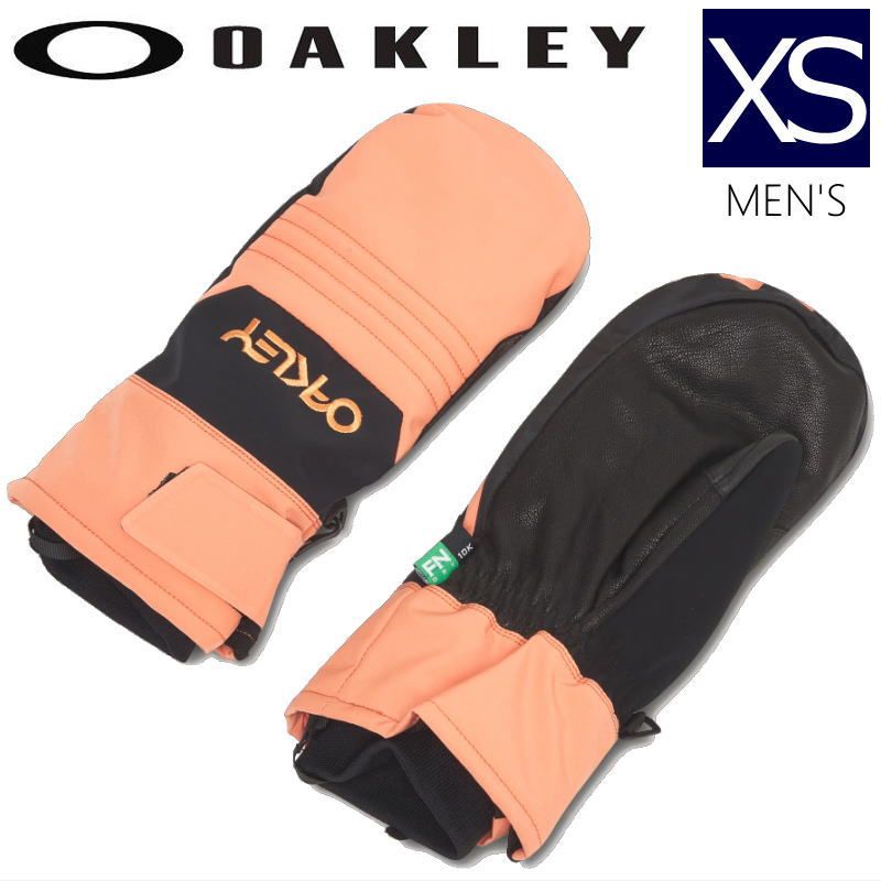 【即納】23-24 OAKLEY OAKLEY B1B MITTEN カラー:SOFT ORANGE  XSサイズ オークリー  スキー スノーボード グローブ 手袋