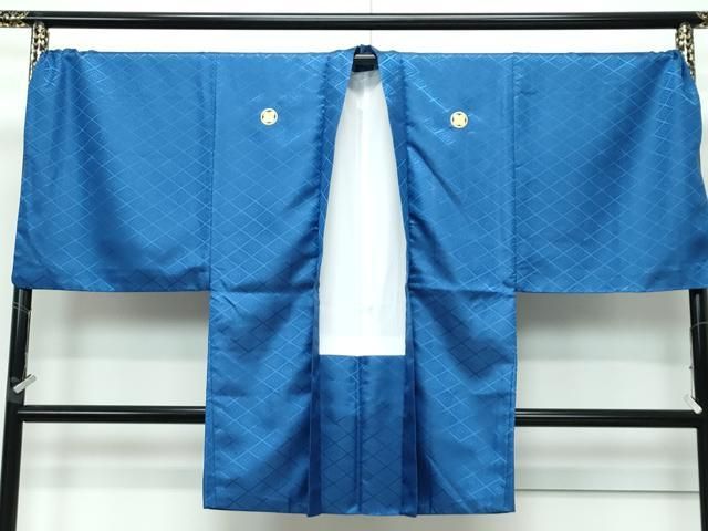 御召御納戸色地 花菱地紋