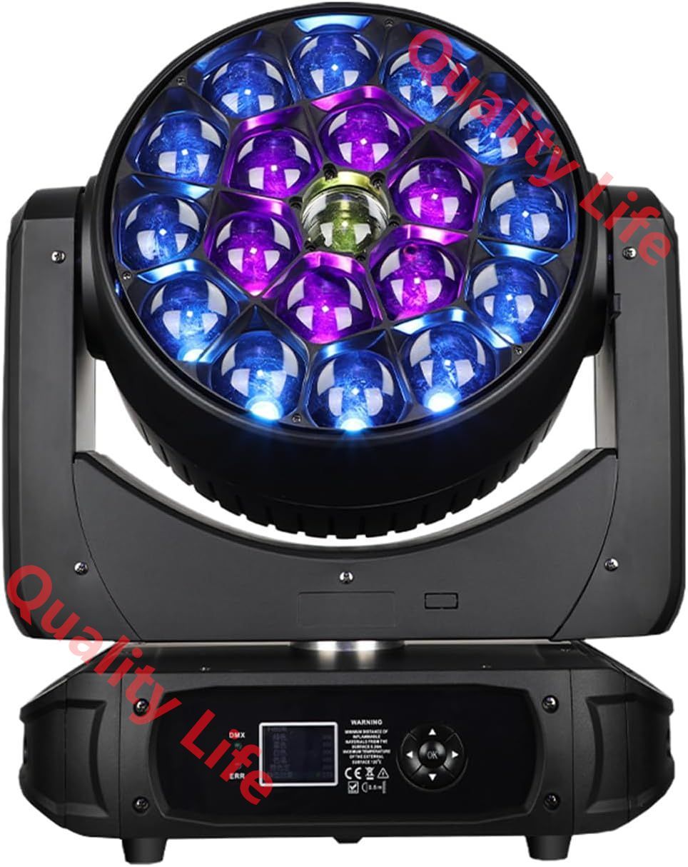 移動ヘッド ライト 19x40W RGBW の洗浄|ズームレンズ|CTO の効果の蜂の目LEDステージライト舞台照明スポットライト調光ディスコライト回転灯dj ライト カラオケパーティーライト DMX512 21|22|35|36CH 高輝度 音声連動