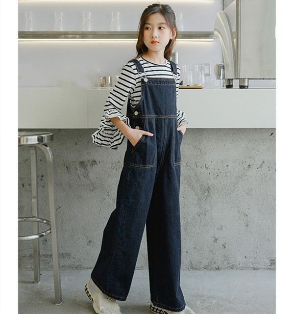 サロペット オーバーオール 子供 サロペット デニム 子供服 キッズ 女の子 女児 デニムサロペット オーバーオール デニムオーバーオール ジーンズ 単品 130cm 140cm 150cm 160cm 165cm pTgz471