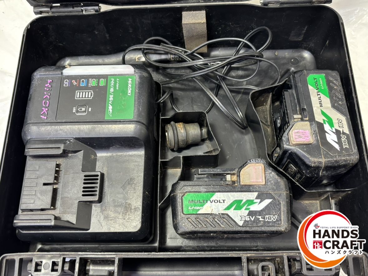  ハイコーキ WR 36 DC コードレスインパクトドライバ V バッテリー 2 充電器 1 ケース付 電動インパクトレンチ ドリル ドライバー レンチ