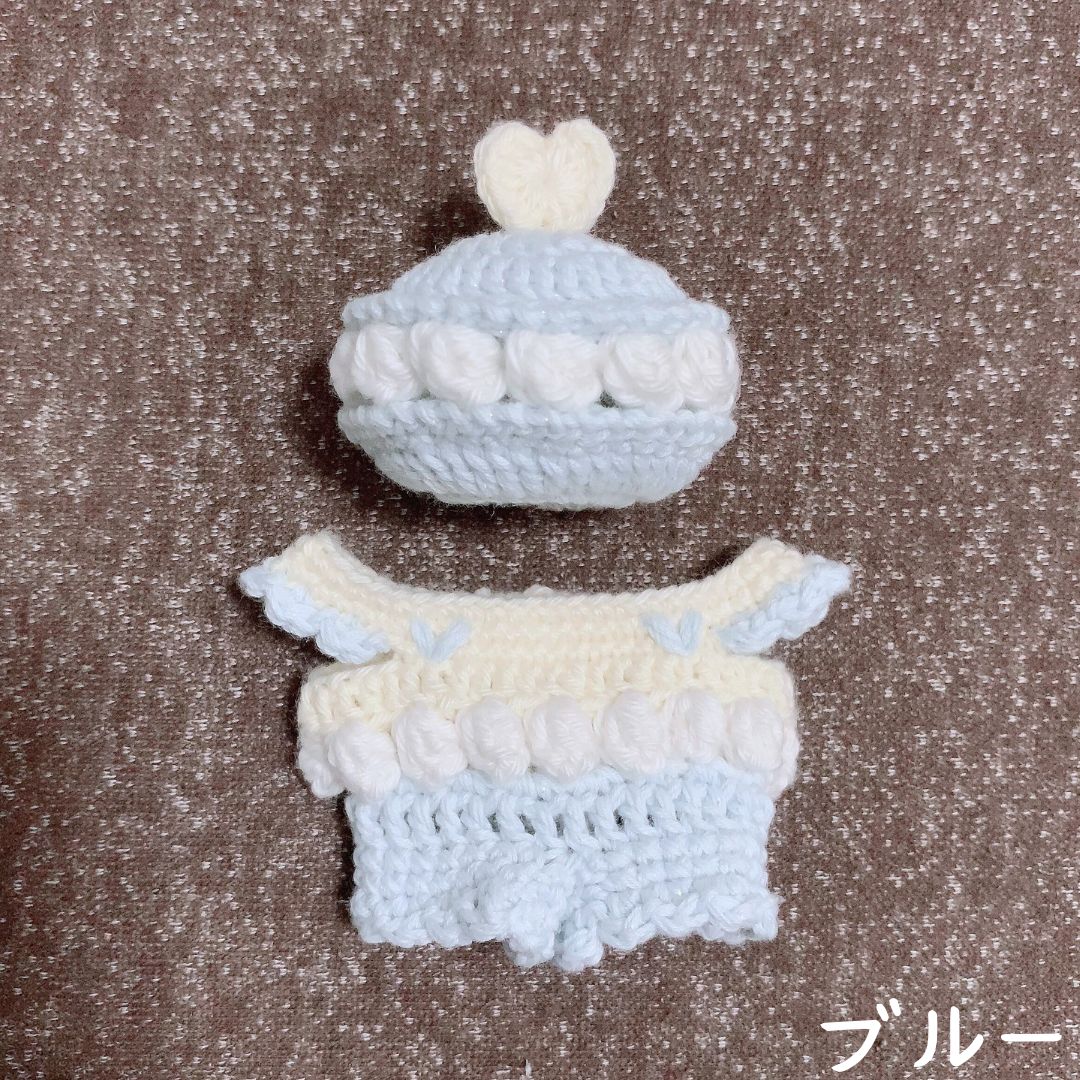 あざらし様 はぴぬい ぬい服 双子コーデ サロペットセット ぬい服|13cm 14cm 15cm 16cm|マカロンセット(帽子+サロペット