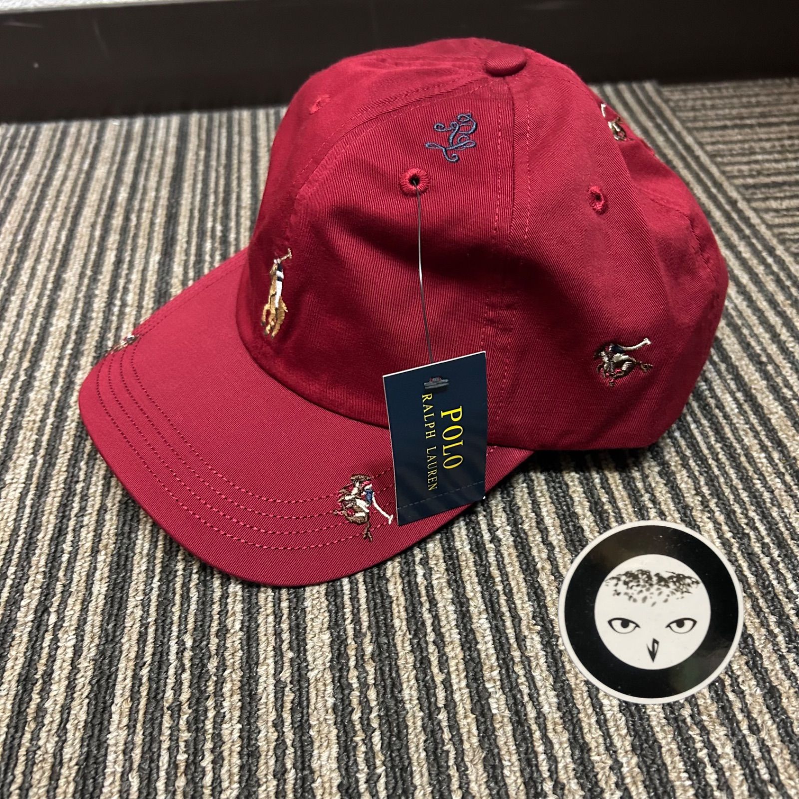 新品未使用 ポロラルフローレン コットン キャップ ralph lauren 新品ポロラルフローレン コットンキャップ フリーサイズ ワイン
