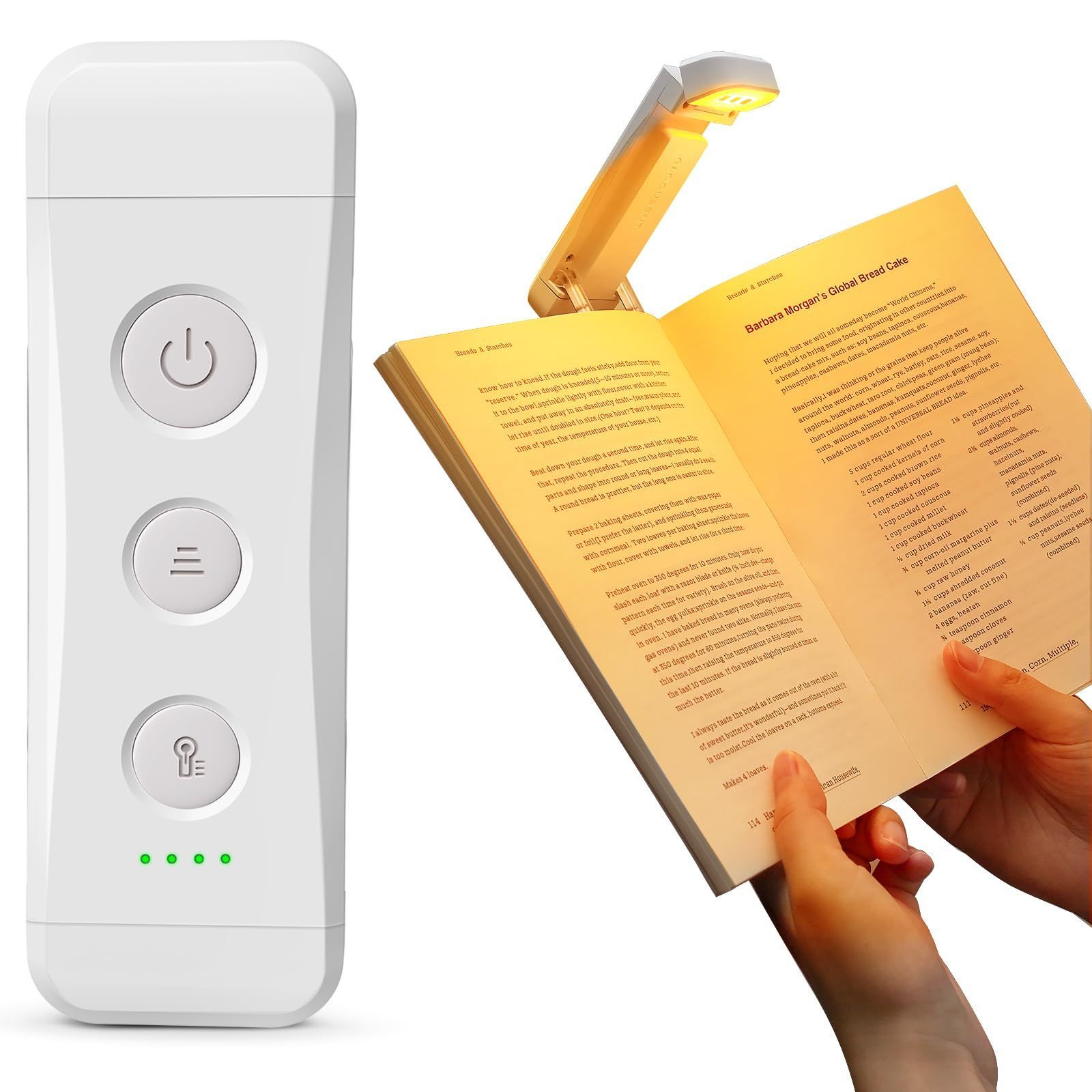 Glocusent 読書灯【2025版】 より広範囲＆明るさアップ USB充電式