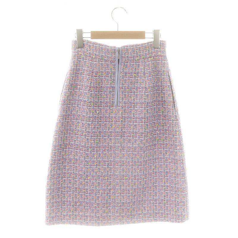 アナイ ANAYI 24SS フィルムラメツイード セミタイトスカート 34