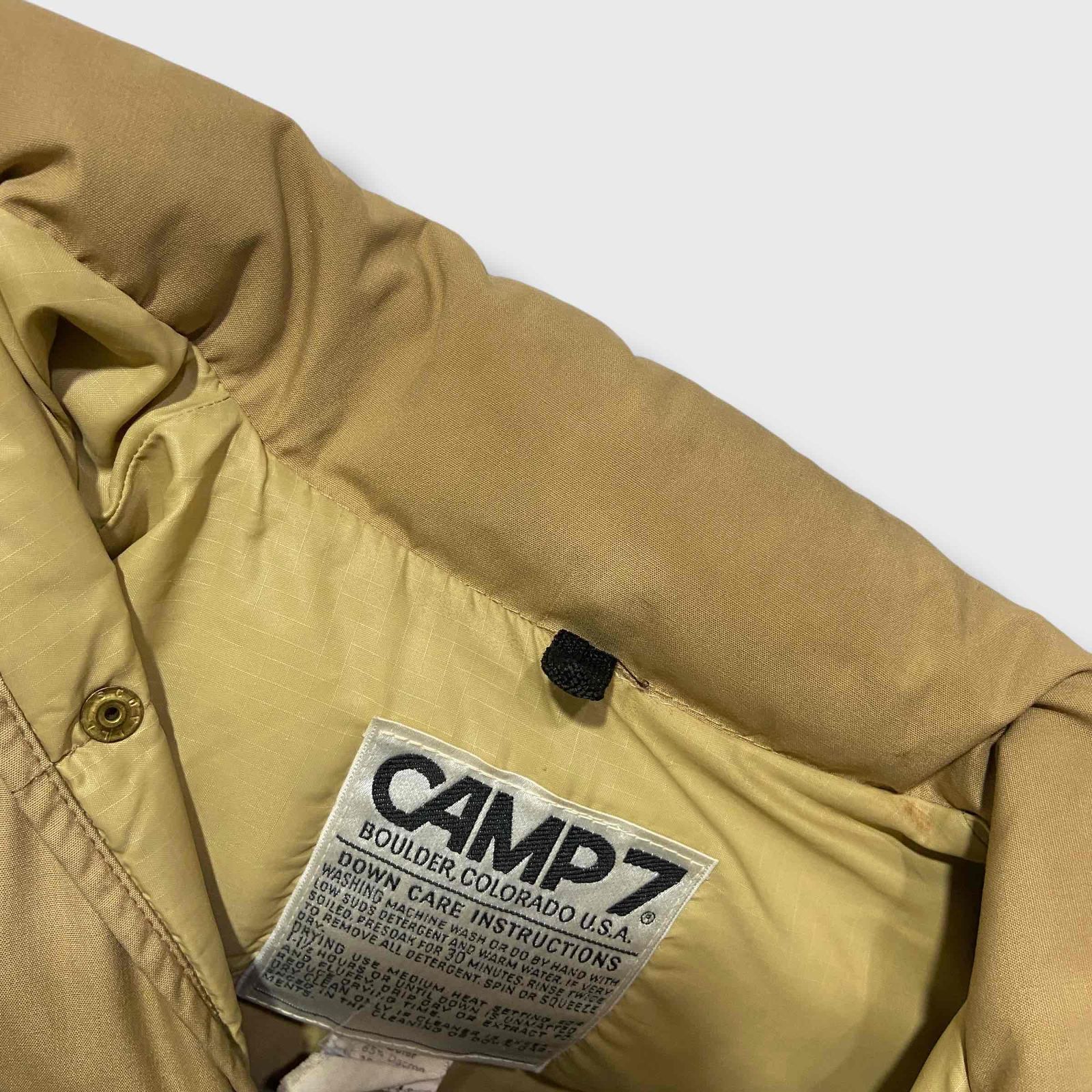 ☆CAMP7☆キャンプセブン☆70s☆USA製☆ダウンベスト☆ベージュ☆S