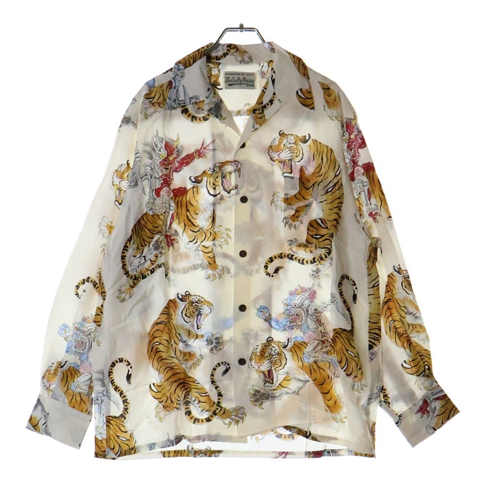 ワコマリア　wackomaria tim lehi ロンT 白　L ティム　虎 WACKO MARIA (ワコマリア) 23SS TIM LEHI HAWAIIAN SHIRT L/S