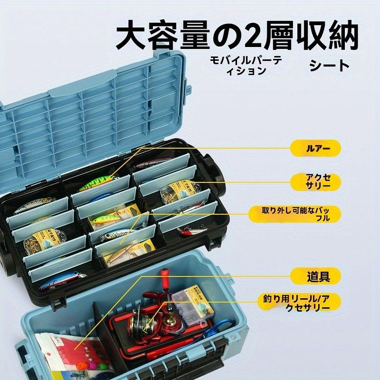 多機能 釣り具収納ボックス ロッドホルダー付き【マルタ大 多機能 釣り具収納ボックス ロッドホルダー付き【マルタ大