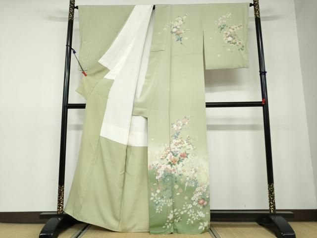 平和屋着物▽訪問着 単衣 名所風景文 暈し染め 正絹 逸品