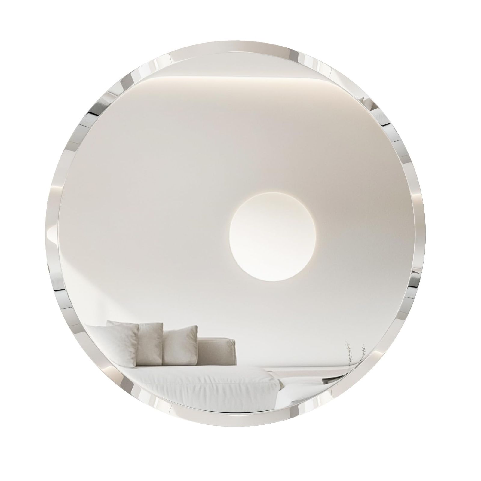 Artloge ミラー おしゃれ お風呂 鏡 壁掛け 浴室 ウォールミラー 洗面台 洗面鏡 丸 トイレ 風呂鏡 60cm 美容室 新築 化粧鏡 ふちなし インテリア 大きい