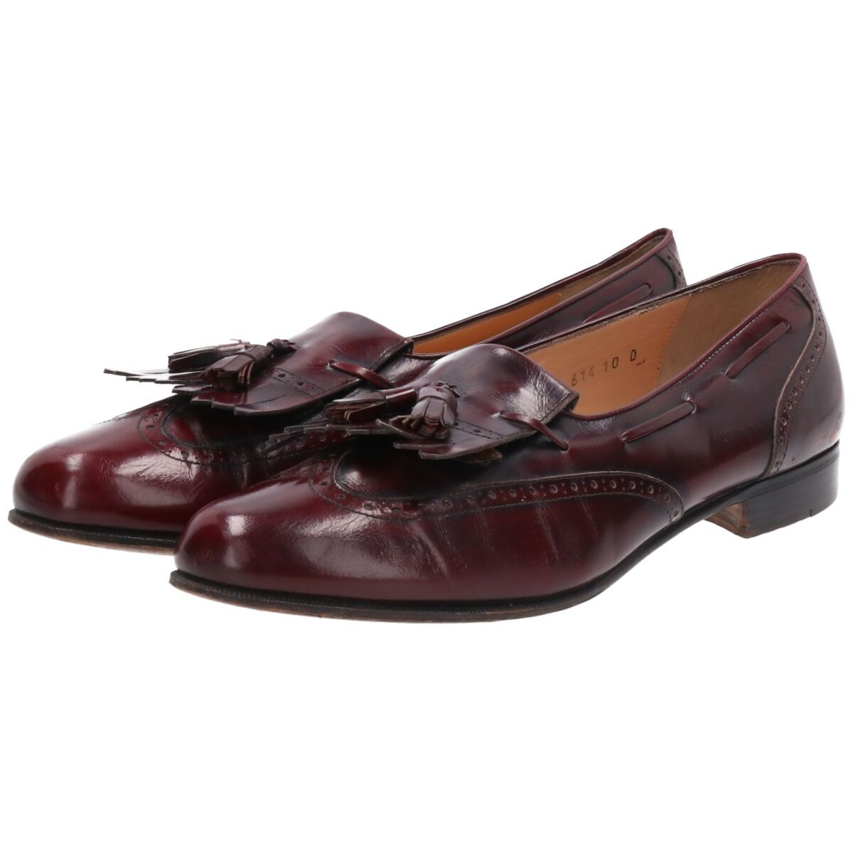 フェラガモ Ferragamo コンビキルトタッセルローファー